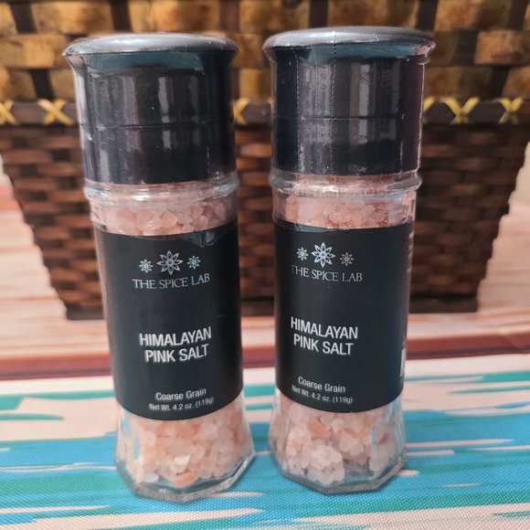 Pair of Coarse Grain Himalayan Pink Salt The Spice Lab Best Used By 10-13-2027 - Picture 3 of 6